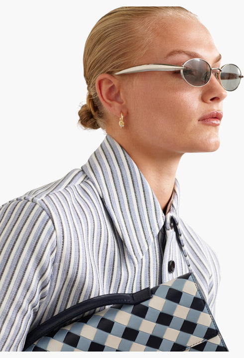 Sardine Oval-Frame Gold-Tone Sunglasses